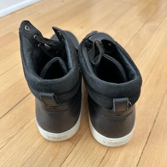 Vince Adam Revolver Hi Top Leather Sneakers - Picture 4 of 4